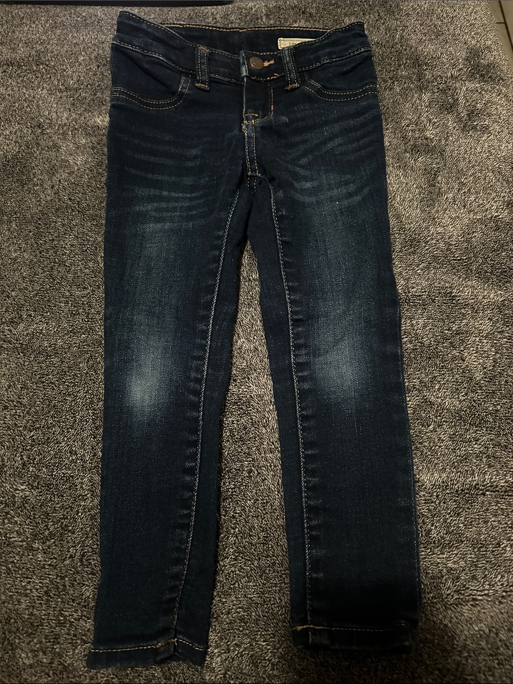 Dark Wash Toddler Leggings - Blue